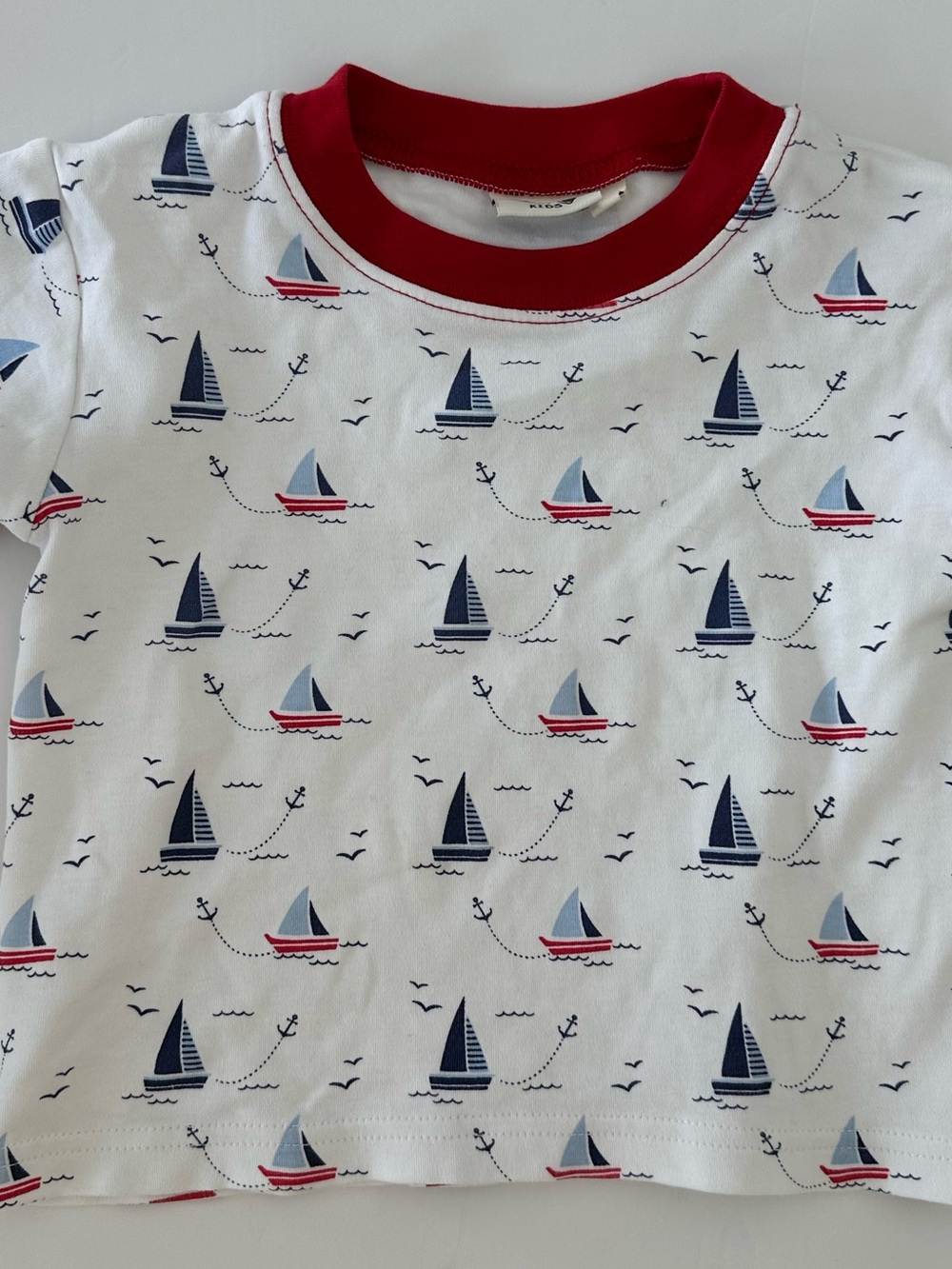 Luigi Kids Short Sleeve Sailboat Print T-Shirt 2T 100% Cotton Southern Baby